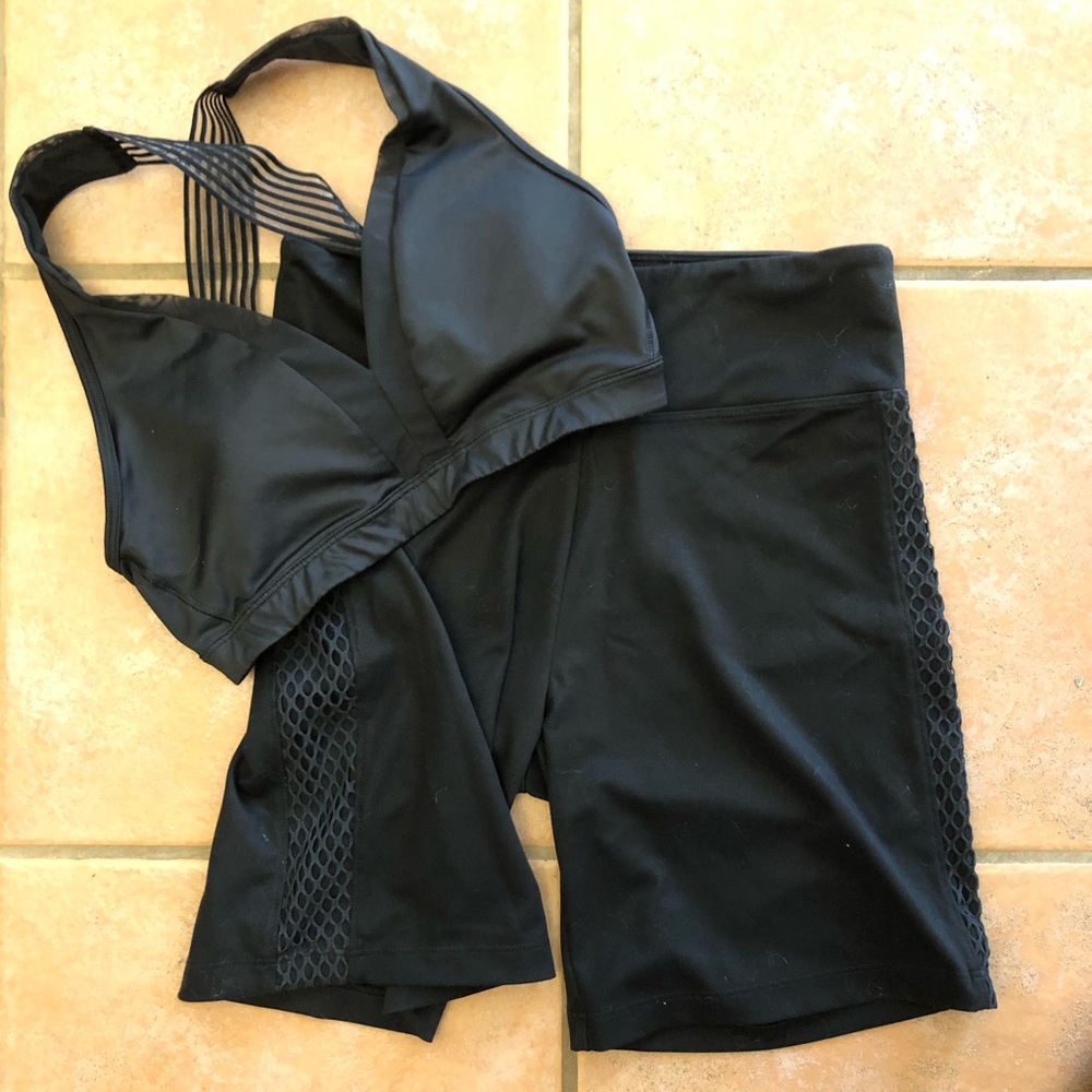 VS SPORT Black Work Out Mesh Set SZ. S